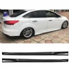 Ford Focus 3 Sedan Yan Marşpiyel Seti Mat Siyah Plastik 2 Adet 2012-2018