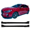 Hyundai i30 Custom Yan Marşpiyel Seti Mat Siyah Plastik 2 Adet 2017 2018 2019 2020 2021