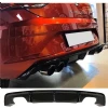 Seat Leon Mk3.5 Custom Difüzör ParlakSiyah Sağ Sol Çift 2017-2020 Arka-bodykit-ek-karlık