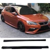 Seat Leon Mk3 Aero Yan Marşpiyel Seti Mat Siyah Plastik 2 Adet 2012-2020