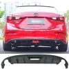 Mazda 3 Difüzör Difizör Plastik Parlak Siyah Çift Çıkış 2014-2019 Arka-bodykit-ek-karlık