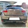 Renault Megane 3 RS Difüzör 4 Kapı Uyumlu Parlak Siyah Plastik Egzoz Görünüm Arka-difizör-bodykit-ek