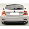 Skoda Octavia Mk3 Difüzör Difizör Plastik Parlak Siyah Egzoz Görünüm 2013-2020 Arka-difizör-bodykit-ek