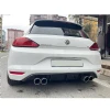 Vw Scirocco Mk1.5 Difüzör Parlak Siyah Sol Çiftli 2014 2015 2016 2017 Arka-bodykit-ek-karlık