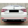 Skoda Superb Difüzör Difizör Plastik Parlak Siyah 2015 2016 2017 2018 2019 Arka-bodykit-ek-karlık