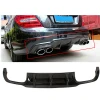 Mercedes W204 C63 Amg Difüzör Difizör Plastik Parlak Siyah 2011 2012 2013 2014 Arka-difizör-bodykit-ek