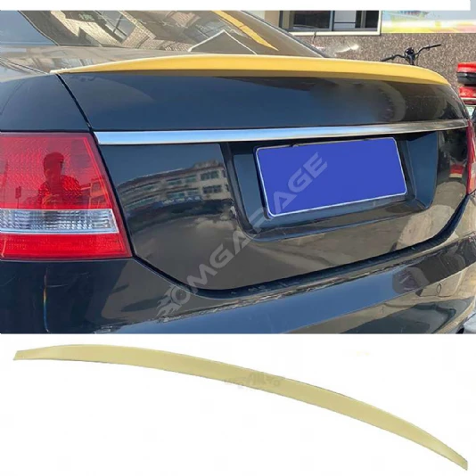 Audi A6 C6 Bagaj Üstü İthal Spoiler Parlak Siyah Plastik Spoyler 2005-2011