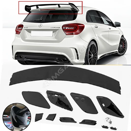 Mercedes A W176 İthal Spoiler Parlak Siyah Plastik Spoyler 2012-2018