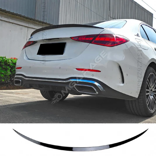 Mercedes C W206 Bagaj Üstü İthal Spoiler Parlak Siyah Plastik Spoyler 2021+