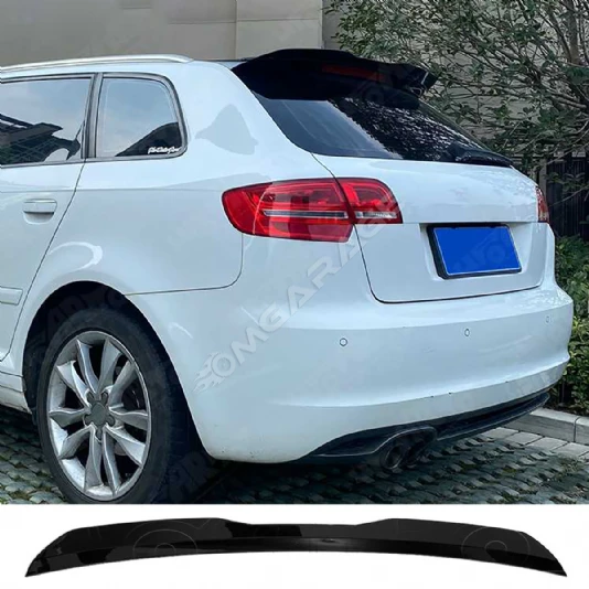 Audi A3 HB 4 Kapı İthal Spoiler Parlak Siyah Plastik Spoyler 2010-2013