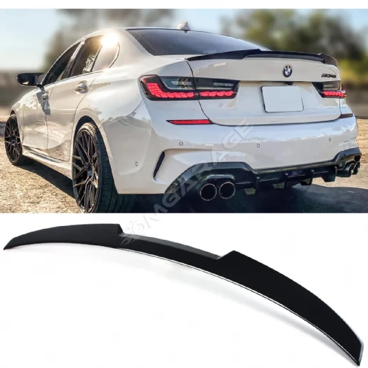 Bmw G20 M4 Bagaj Üstü İthal Spoiler Parlak Siyah Plastik Spoyler 2019-2022