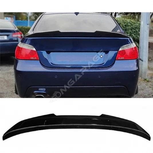 Bmw E60 PSM Bagaj Üstü İthal Spoiler Parlak Siyah Plastik Spoyler 2004-2010
