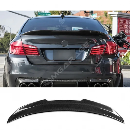 Bmw F10 PSM Bagaj Üstü İthal Spoiler Parlak Siyah Plastik Spoyler 2010-2017