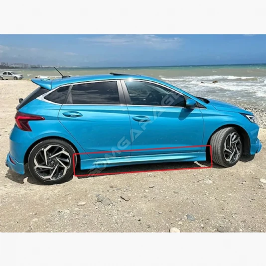 Hyundai i20 Yan Marşpiyel Seti Mat Siyah Plastik 2 Adet 2019+