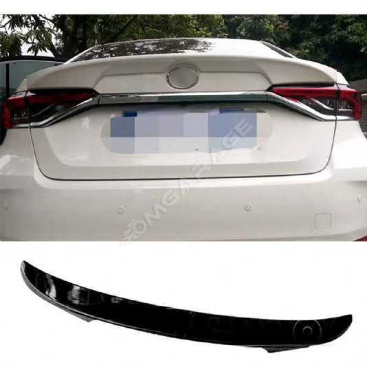 Toyota Corolla TRD  Bagaj Üstü İthal Spoiler Parlak Siyah Plastik Spoyler 2019+