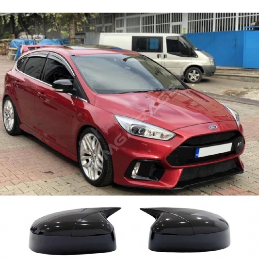 Ford Focus 3 Batman Yarasa Ayna Kapağı Parlak Siyah ABS 2011 2012 2013 2014 2015 2016 2017 2018