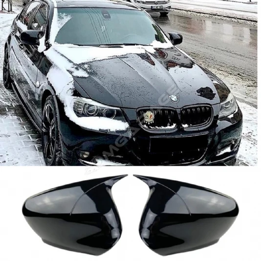 Bmw E90 LCI Batman Yarasa Ayna Kapağı Parlak Siyah ABS 2008 2009 2010 2011