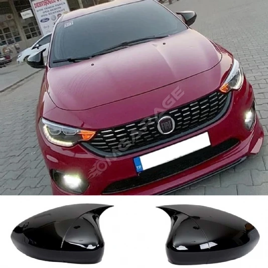 Fiat Egea Batman Yarasa Ayna Kapağı Parlak Siyah ABS 2015 2016 2017 2018 2019 2020 2021 2022 2023