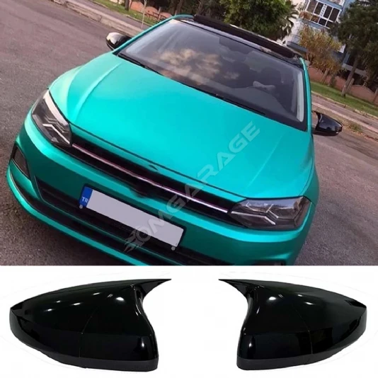 Vw Polo Mk6 FL Batman Yarasa Ayna Kapağı Piona Black ABS 2021 ve üzeri
