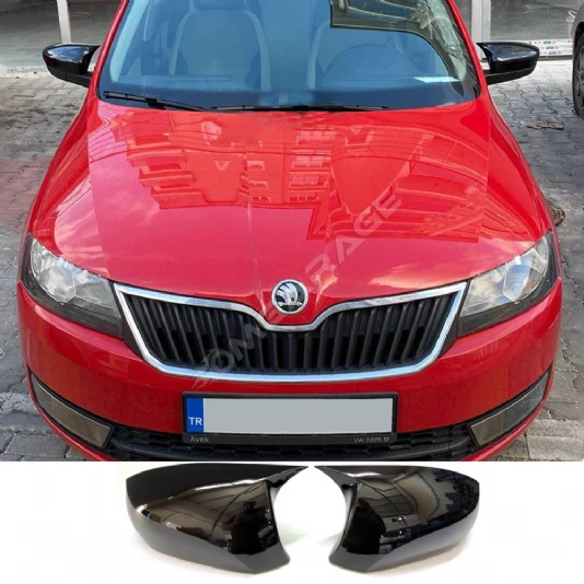 Skoda Rapid Batman Yarasa Ayna Kapağı Piona Black ABS 2015-2017 (Sinyalli)