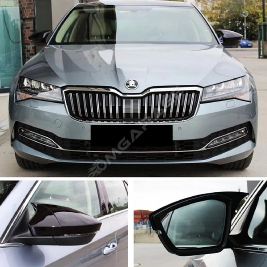 Skoda SuperB B8 Batman Yarasa Ayna Kapağı Piona Black ABS 2015-2021