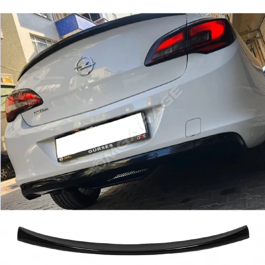 Opel Astra J Sedan Spoiler Parlak Siyah Plastik Spoyler