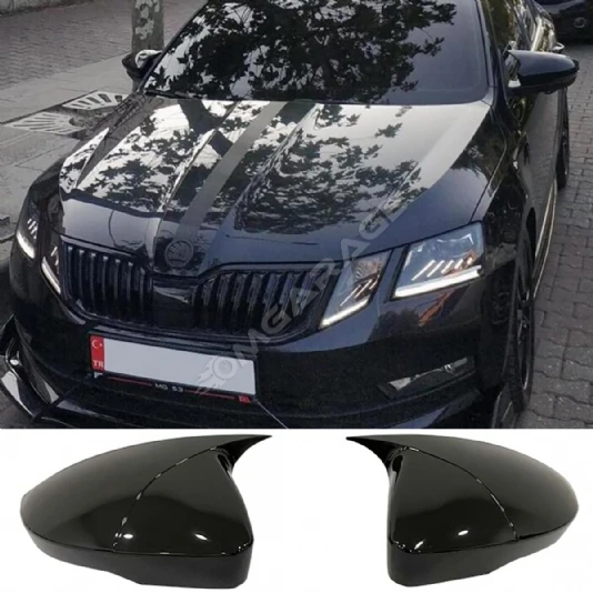 Skoda Octavia Mk3 Batman Yarasa Ayna Kapağı Piona Black ABS 2013-2020