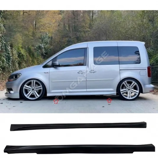 Vw Caddy Aero Yan Marşpiyel Seti Mat Siyah Plastik 2 Adet
