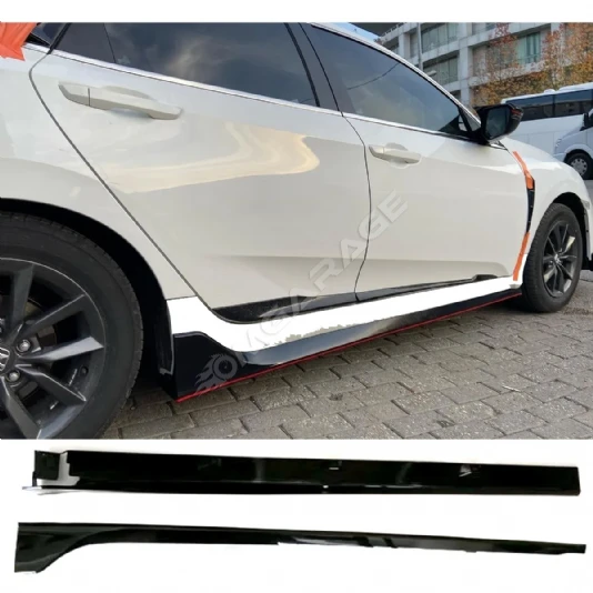 Honda Civic Fc5 Typer Yan Marşpiyel Seti Mat Siyah Plastik 2 Adet