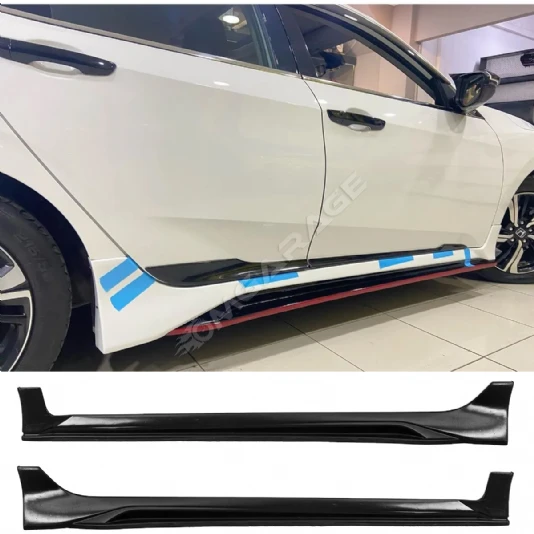 Honda Civic Fc5 Mugen Yan Marşpiyel Seti Mat Siyah Plastik 2 Adet