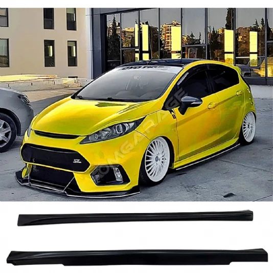 Ford Fiesta Mk6 Aero Yan Marşpiyel Seti Mat Siyah Plastik 2 Adet 2008-2017