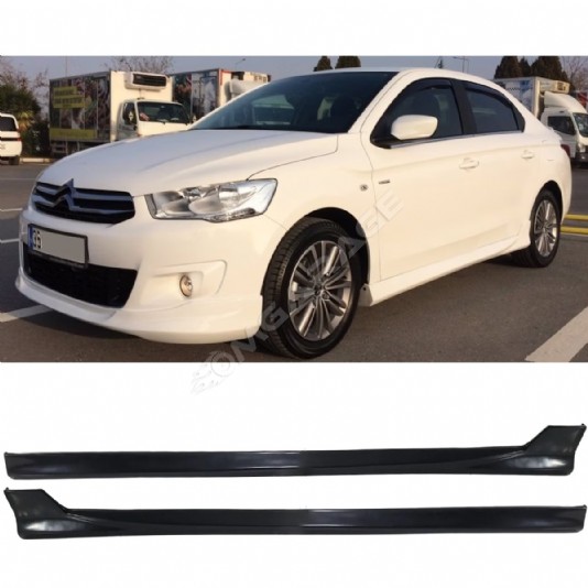 Citroen C Elysee Yan Marşpiyel Seti 2012 - 2022 Mat Siyah Plastik 2 Adet