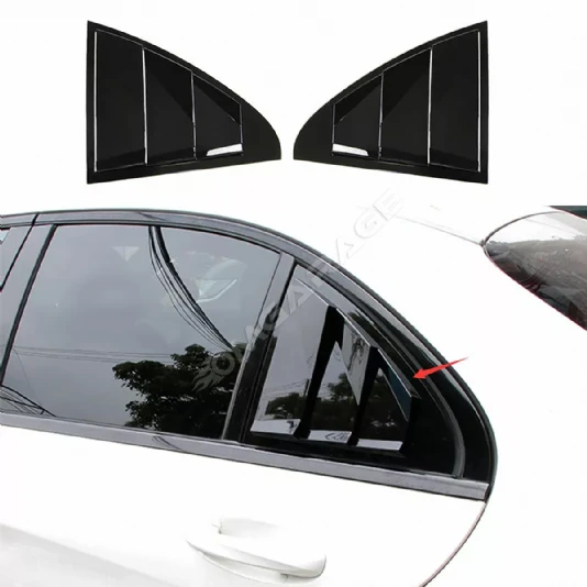 Mercedes W205 Kebelek Cam Vizörü 2015-2021 Parlak Siyah Plastik İthal