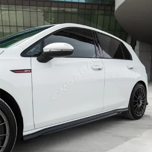 Vw Golf 8 R Yan Marşpiyel Seti 2021+ Plastik Mat Siyah