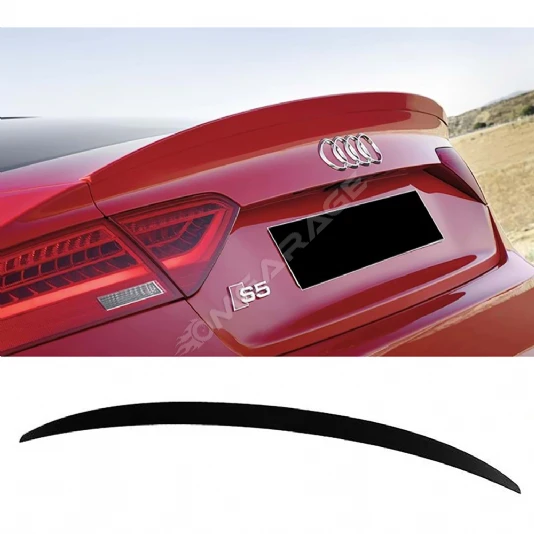 Audi A5 B8 S5 Bagaj Üstü İthal Spoiler Parlak Siyah Plastik Spoyler 2009-2016