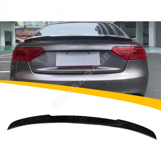 Audi A5 B8 4 Kapı M4 Bagaj Üstü İthal Spoiler Parlak Siyah Plastik Spoyler 2009-2016