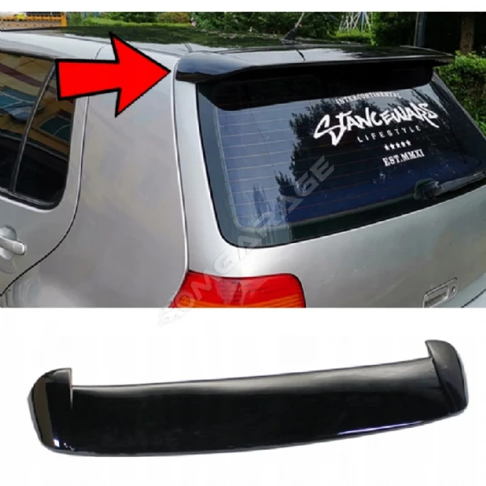 Vw Golf 4 İthal Spoiler Parlak Siyah Plastik Spoyler 1997-2003