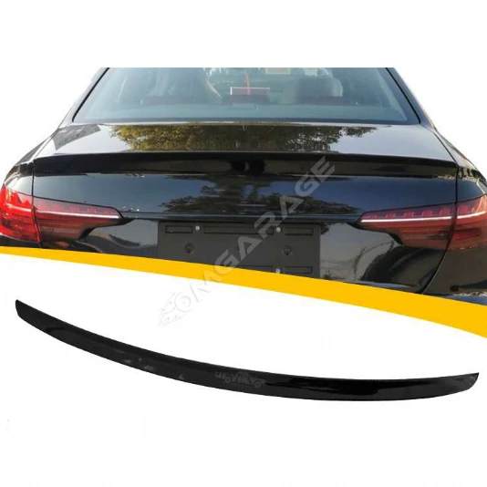 Audi A4 B9 S4 Bagaj Üstü İthal Spoiler Parlak Siyah Plastik Spoyler 2018+