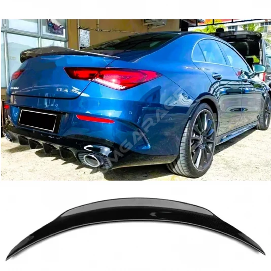 Mercedes CLA W118 PSM Bagaj Üstü İthal Spoiler Parlak Siyah Plastik Spoyler 2020-2023