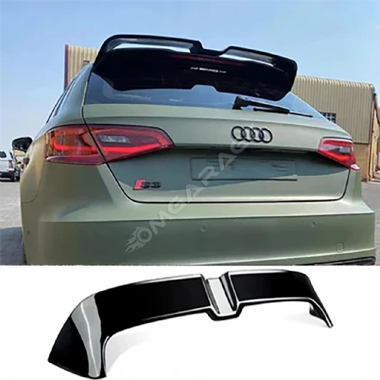 Audi A3 8V HB Oettinger İthal Spoiler Parlak Siyah Plastik Spoyler 2014-2019