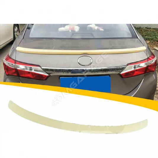 Toyota Corolla E170 İnce Bagaj Üstü İthal Spoiler Parlak Siyah Plastik Spoyler 2014-2018