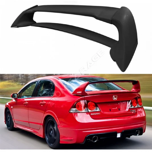Honda Civic Fd6 Typer Bagaj Üstü Spoiler İthal Spoiler Boyasız Plastik Spoyler 2006-2011