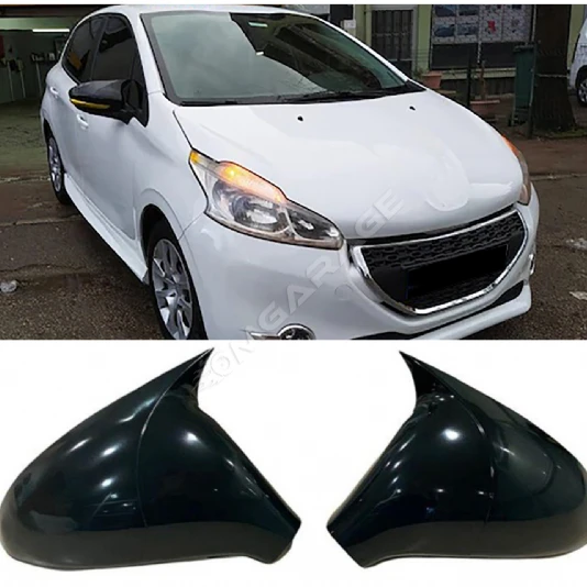 Peugeot 208 Batman Yarasa Ayna Kapağı Parlak Siyah ABS 2012 2013 2014 2015 2016 2017 ,2018
