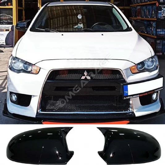 Mitsubishi Lancer Batman Yarasa Ayna Kapağı Parlak Siyah ABS 2008 2009 2010 2011 2012 2013