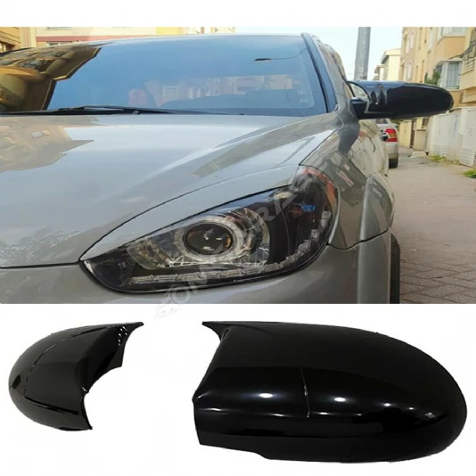 Hyundai Accent Era Batman Yarasa Ayna Kapağı Parlak Siyah ABS 2005 2006 2007 2008 2009 2010 2011
