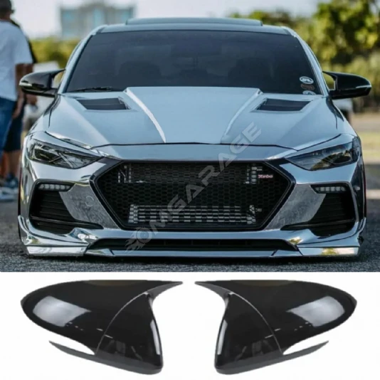 Hyundai Elantra Sinyalli Batman Yarasa Ayna Kapağı Parlak Siyah ABS 2016 2017 2018