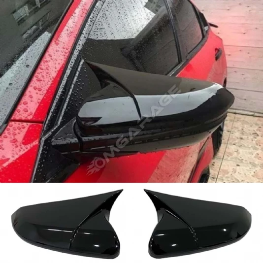 Honda Civic FC5 Batman Yarasa Ayna Kapağı Parlak Siyah ABS 2016 2017 2018 2019 2020 2021