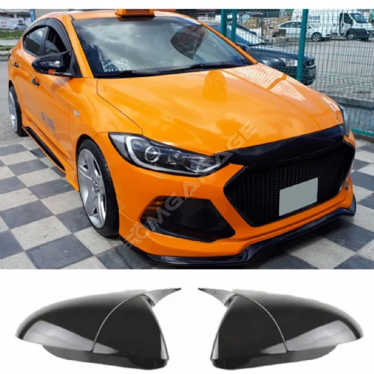 Hyundai Elantra Sinyalsiz Batman Yarasa Ayna Kapağı Parlak Siyah ABS 2016 2017 2018