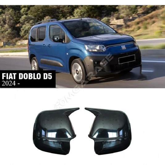 Fiat Doblo D5 Batman Yarasa Ayna Kapağı Piona Black ABS 2024+