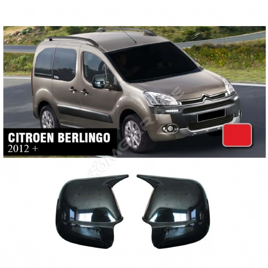 Citroen Berlingo Batman Yarasa Ayna Kapağı Piona Black ABS 2012-2019